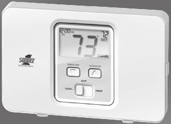 BACKLIT DISPLAY Use with most Heat Pump systems: 1-Heat,