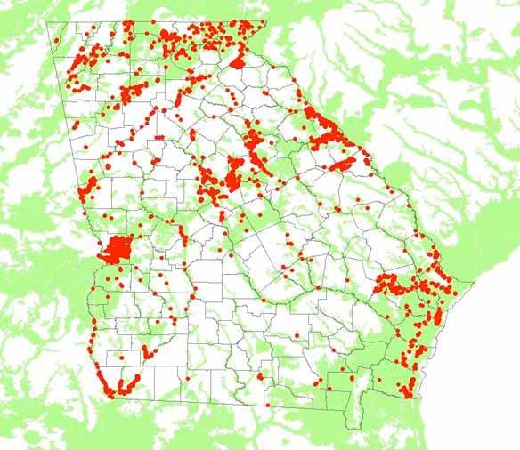 National Register Sites in Southeastern Ecological Framework (SEF) 2,833 or 76-percent of the NR sites in SEF 20 more NR sites in