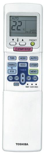 Appearance Application Function Infrared remote controller Connected to indoor unit Start/stop Mode change WH-H2UE Temperature adjustment Air flow adjustment (5 steps) Clock Timer function - ON/OFF