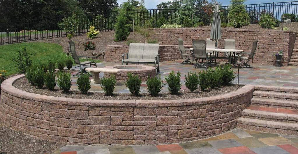 Elegant and timeless retaining wall blocks from our AB