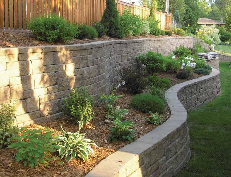 under retaining walls in residential areas and in
