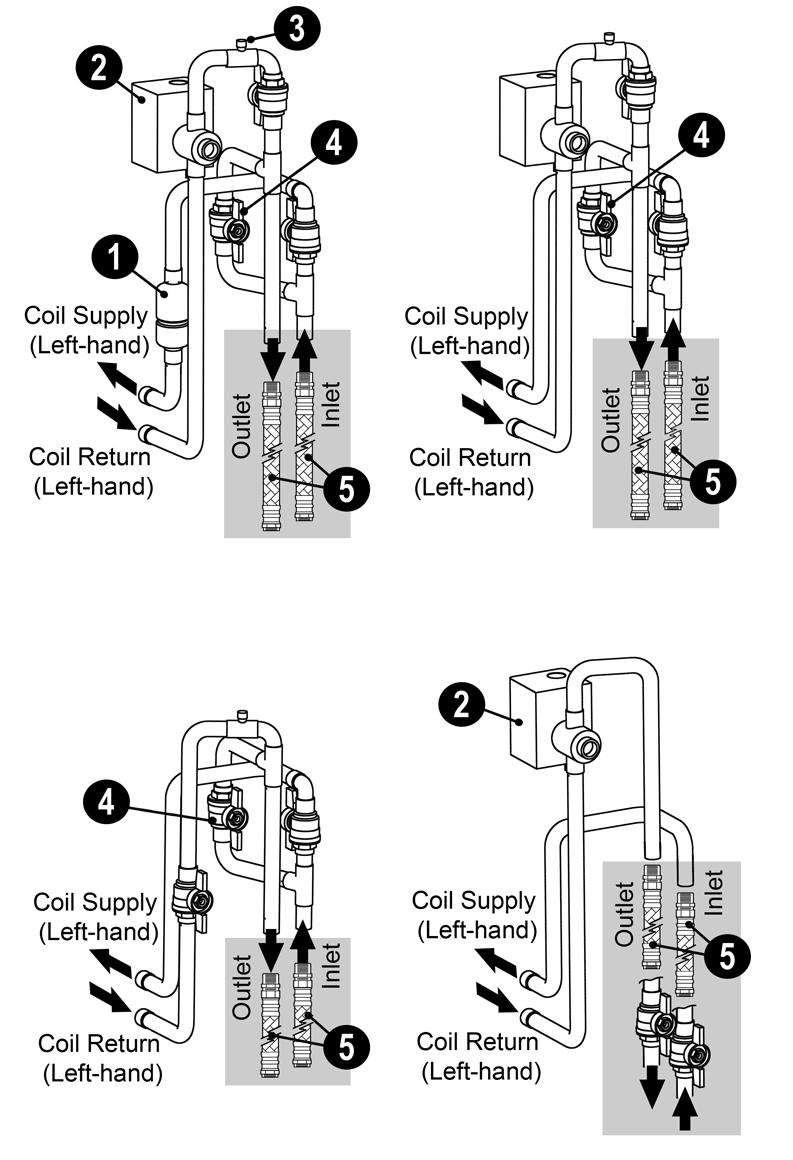 line from the unit. = Field-Installed (Not Included) A motorized valve relay and control valve assembly includes a relay, valve and wire harness.