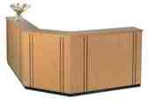 R1 - Reception Counters This in wood veneer finish with optional black inlay and
