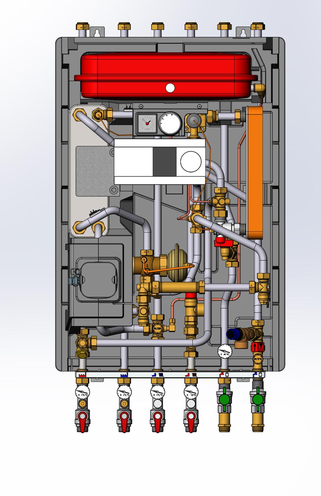 7. FILLING THE SYSTEM WITH WATER Test and connections Before filling the system with water, retighten all the pipe connections because vibrations and shocks during transport and handling may have