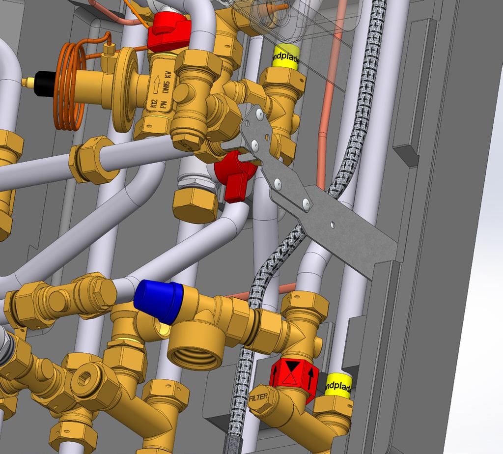 8. VARIABLE CONNECTION POSSIBILITIES Variable connections possibilities The VXi substations offer variable connection possibilities, as connections of pipes can be established in the top or in the