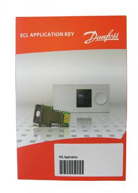 The ECL Comfort controller is loaded with a selected application by means of an ECL Application Key (Plug-&-Play).