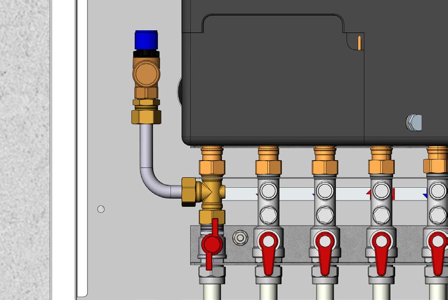 Please note that installation of safe valve set is possible only for installations with 120 mm ball valves. See separate installation guide for mounting of safety valve set.