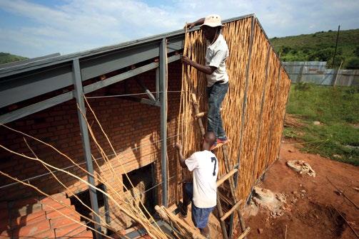 section through bedroom RWANDAN SHARED HOUSES 128 section detail 03 01 02 the handmade bricks for wall construction.