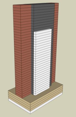 Image 1 - the brown slab tower shows the potential outcome from the current planning controls which do not require a setback from boundaries It allows a very bulky over-scaled narrow slab building