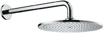 The Raindance AIR overhead shower is available in 180, 240 and 300 mm diameters and is suitable for