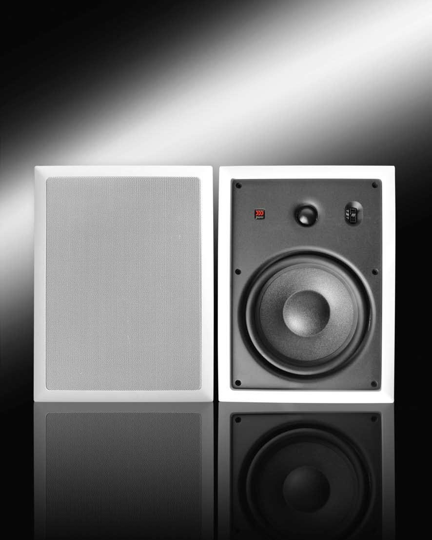 32 33 SoundWall TM in-wall speakers > The SoundWall in-wall series delivers the same faithful reproduction that Morel fans worldwide have come to expect from their cinematic and musical experiences.