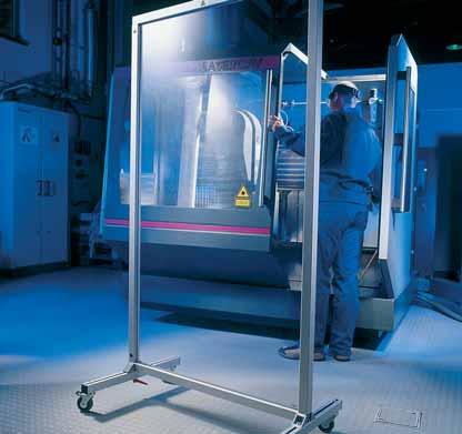 Laser Safety Curtains and Frames LASERVISION s laser safety curtain offers a flexible screening of laser working areas and can be combined with a suitable laser protection window.