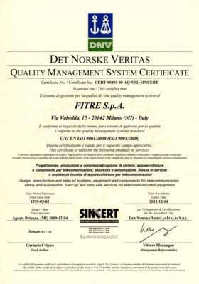 Quality System Certified Quality System
