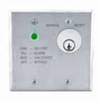 annunciator is equipped with a tri-color LED and audible alarm. 101-AK Visual and audible annunciation and key switch for alarm reset, manual power up and sustained bypass.