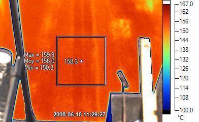 Centerline Stripe Reversing Augers Infrared image shows effect of installing push-pull auger