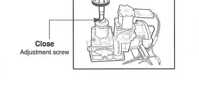 NOTICE! The dryer is shipped from the factory equipped for natural gas. 1. Close the adjustment screw.