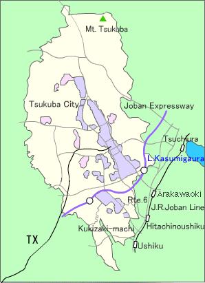 Area: 284km 2 Population: 200,000 Tsukuba Science City 1973 University of Tsukuba was established 1985 TSUKUBA EXPO/ Joban