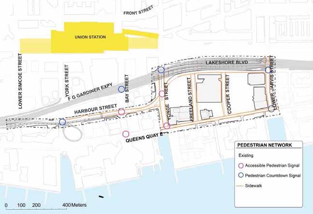 Waterfront Toronto / Perkins + Will Lower Yonge Transportation Master Plan Environmental Assessment While the street network serves as the foundation to the walking network, pedestrians can also use