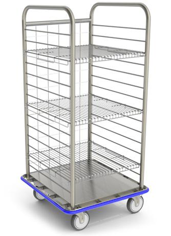 Vertical Handle Case Carts Ergonomically Friendly Open Case Carts MMOCC16 (shown with 3 optional adjustable solid shelves) MMOCC19 (shown with optional fixed top shelf and 1 optional adjustable wire