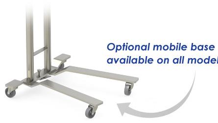 Mayo Stands IV Stands Stainless steel construction Height adjustment range: 68" 108" 65 lb. weight capacity * (10 lbs.