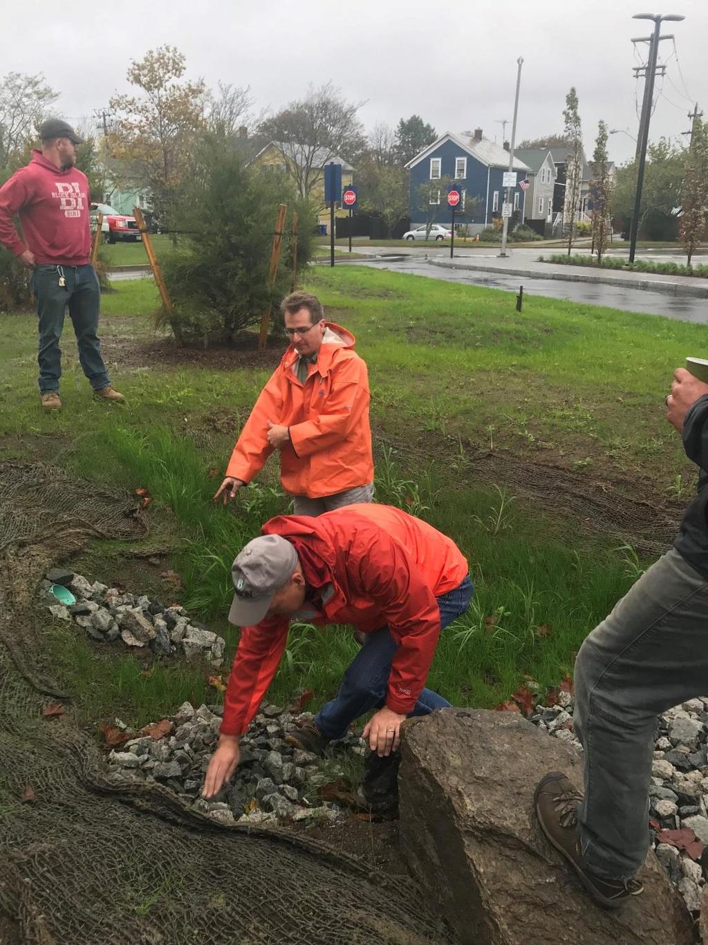 Jamie Houle with the University of New Hampshire Stormwater Center describes maintenance