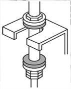 the correct unit to ceiling spacing Use the provided rubber vibration