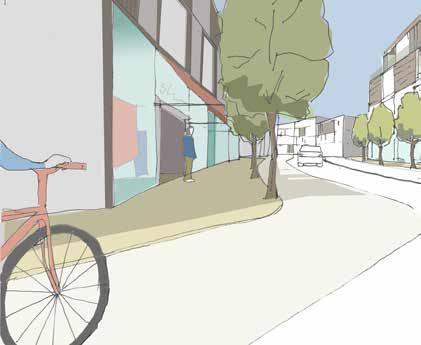 The development fronting the greenways should be designed so as to contribute positively to the pedestrian experience. To design buildings that create a sense of enclosure along Castle Street.