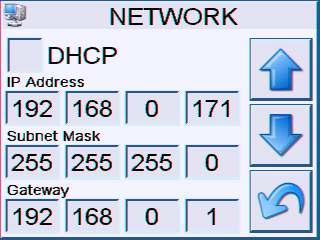 DHCP deactivated: DHCP activated: Note: If you dont know what value to set, do not make any changes, or connect the panel to the network.