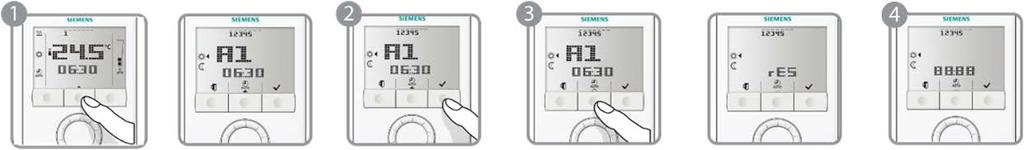 Default timer settings imers A1 A4 have the following default settings (residential use): Days ime when thermostat is in Comfort mode Mon(1)- Fri(5) 06:30 08:30 (A1) 17:30 22:30 (A2) Sat (6)