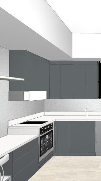 2.5 Kitchen: Kitchen cupboards Charcoal melamine