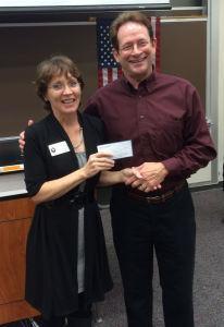 Master Gardeners Give Donation to Texas A&M Gardens and Greenway Project On Saturday, December 6, 2014 Donna Hagar, presented a $5000 check from the Somervell County Master Gardener Association to Dr.