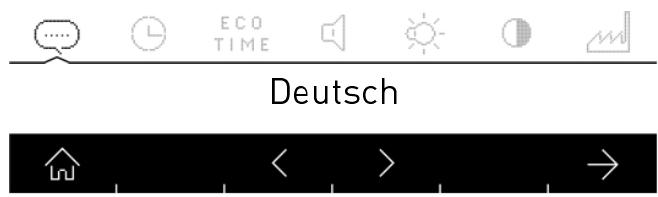 9 kg. 6kg. Deutsch Touch the button to save the language you selected.