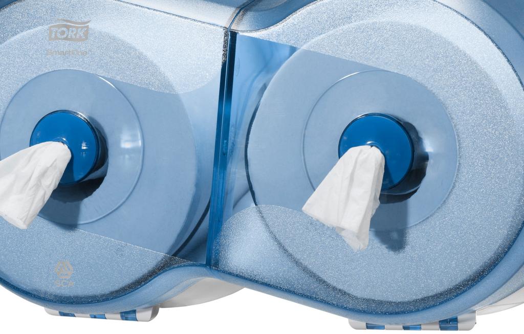 Tork SmartOne Twin Mini Toilet Roll Dispenser The Twin Mini is an efficient and very