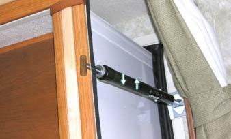 The Lock Rod must be released before extending the room or damage to the coach will result.
