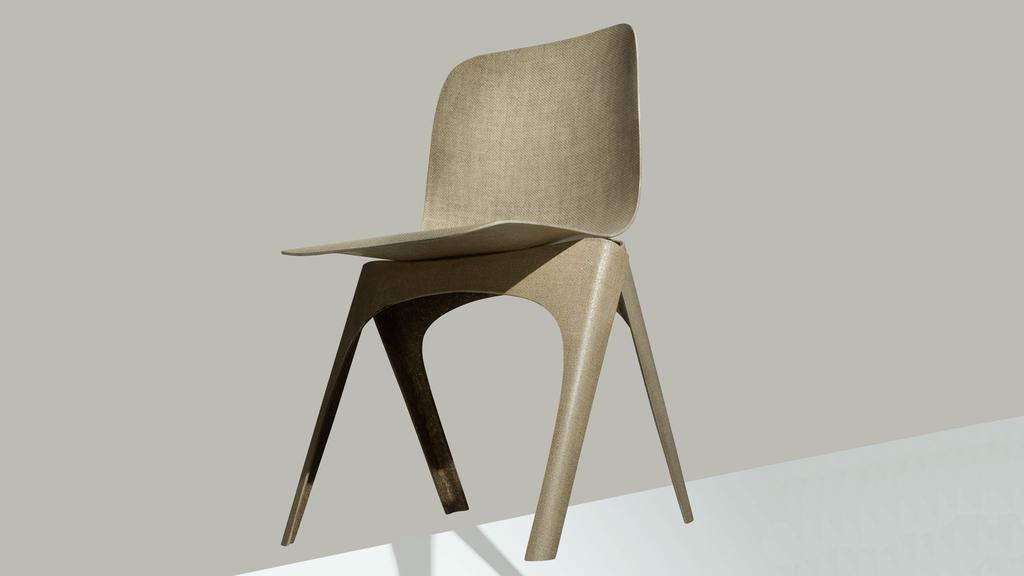 Flax Chair Meindertsma specifically chose to use flax as the main material of the chair.