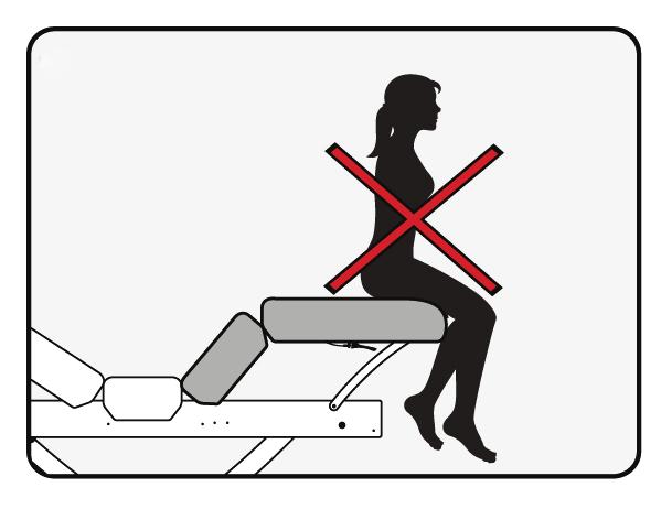 The described adjustments can be done with a client on the chair, but use caution to ensure that the client s weight is supported while positioning the chair section(s).
