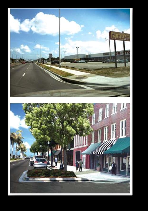 Project Benefits Supports North Central Charrette proposals Promote infill development that is compact, diverse, and walkable Improve the interconnectivity of streets Improve street furniture and