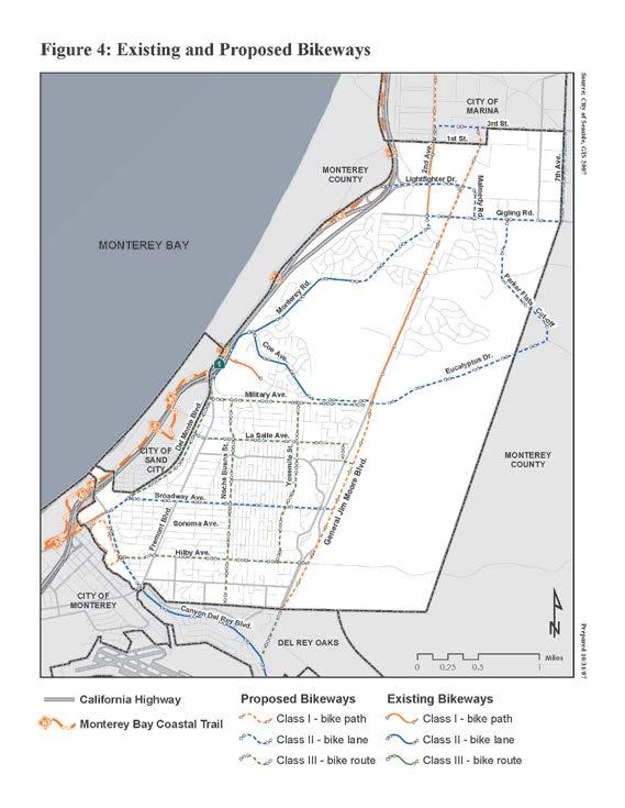 FORA LAND USE JURISDICTIONS City of Seaside Existing bikeways map in Seaside General Plan Update process underway