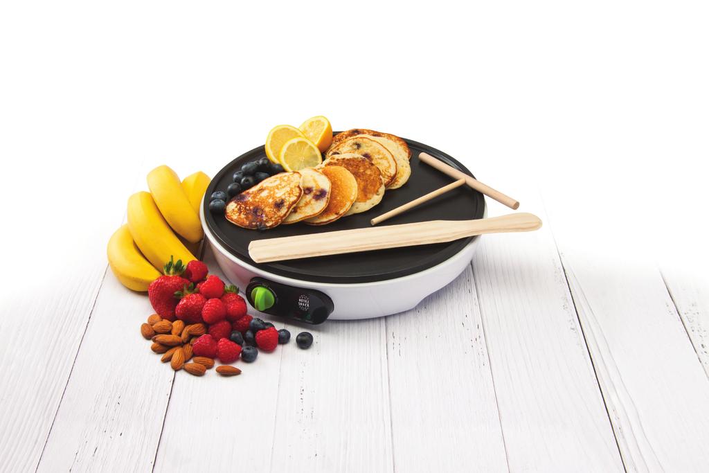 High protein or lower fat, make your perfect snack Crepe & Pancake Maker