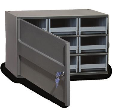 Drawers O.D. Drawer: 59/16 W x 33/16 H x 1015/16 D Additional or replacement drawers are available for purchase and are made of high-impact polystyrene available in 5