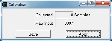 PC software 2.2 Zero point Zero calibration (1st calibration point), this requires a certain number of samples. To start, click Enter button, beside the raw value cell.