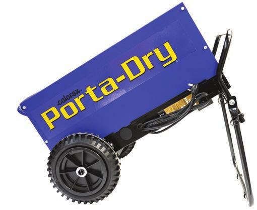Porta-Dry units can be supplied with 110/240 volt option Non-marking wheels no tyre marks left on floors