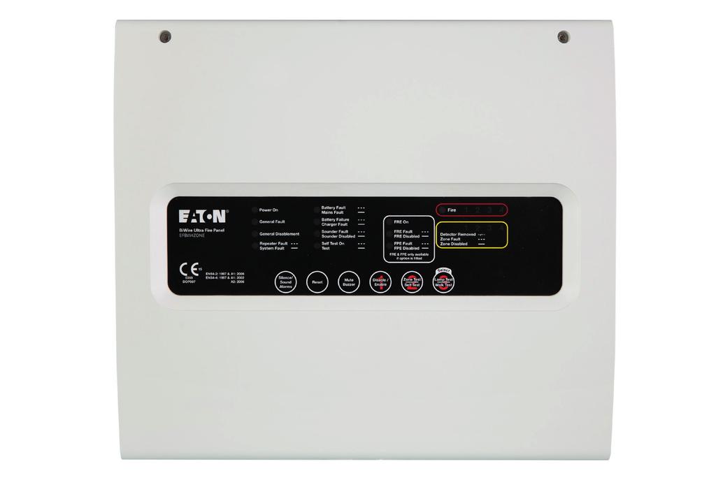 4.2 Control panels and repeater panels EFBW series - BiWire Ultra control panel Eaton s new BiWire Ultra fire detection system is unlike any other standard conventional system as the panel,