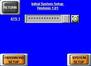 Initial Setup Screen The initial setup screen allows the user to type in a name for the ATS controller.
