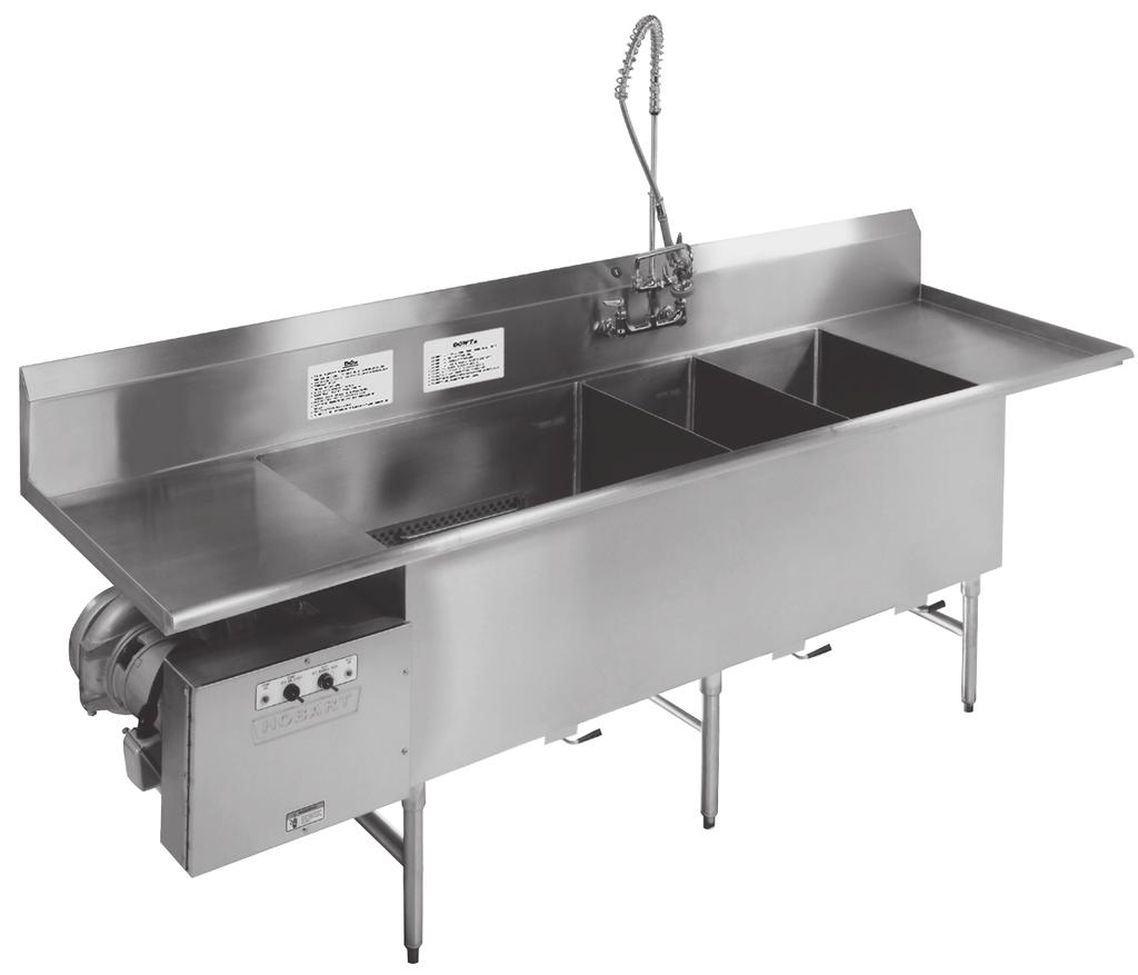 Installation, Operation, and Care of TurboWash TM Pot and Pan Sink SAVE THESE INSTRUCTIS GENERAL The TurboWash pot and pan sink is the scullery manager's dream.