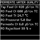 Viewing water quality Procedure Follow the steps below to view the water quality. Step Action Diagram 1 Make sure the System is in READY Mode. 2 Select Menu.