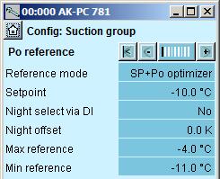 Po-optimization Pack controller Go to pack controller Settings page. Set Suction Opt. to Yes. Config. max.