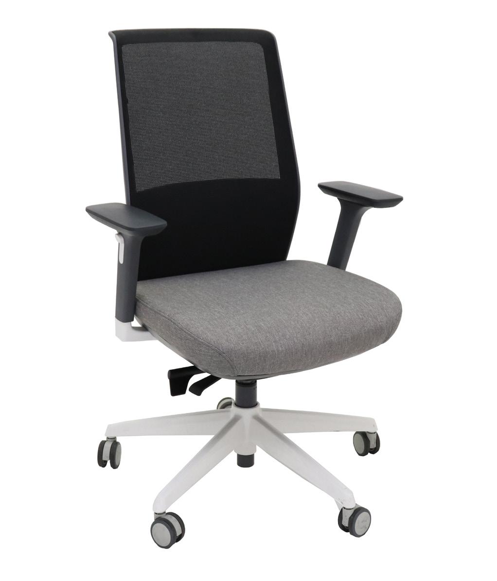 Motion Mesh Task Chair Elegant medium back mesh task chair. Donati-dopo weight sensitive. mechanism with 6 position seat slide 13 Kg weight rating. Black mesh back rest with light grey seat pan.