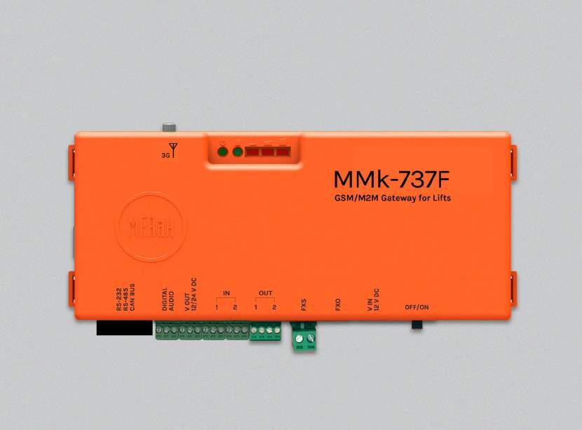 GSM/M2M GATEWAY FOR LIFTS / INTERCOM SYSTEM MMk-737 GSM/M2M Gateway designed for the lift industry with entirely digital internal system.