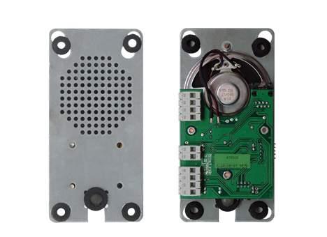 ANALOG AUDIO MODULE 143 X 70 X 40 MM MMk-698 Audio for cabin operator panel, mounted on a galvanized plate with anti-vandal protection and yellow and green LEDs that indicate the status of emergency
